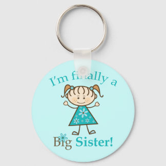 Chaveiro I'm Finally a Big Sister Stick Figure Girl