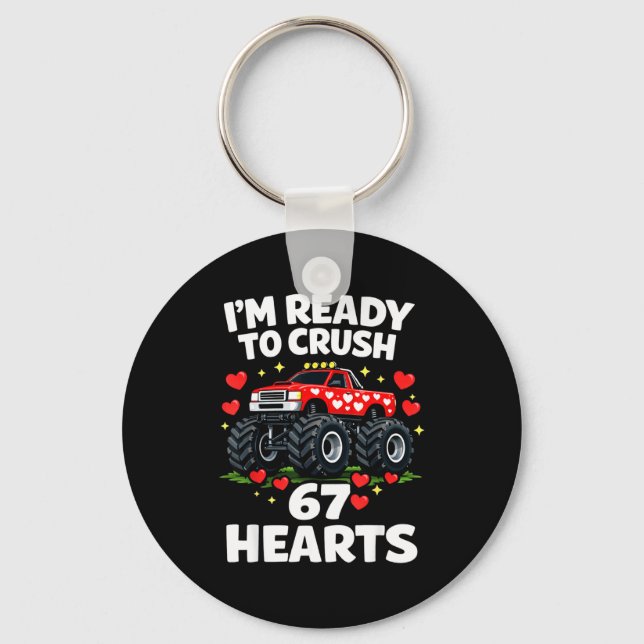 Chaveiro I'm Ready To Crush 67 Hearts Truck Valentines Day  (Frente)
