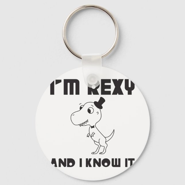 Chaveiro I'm Rexy And I Know It (Frente)