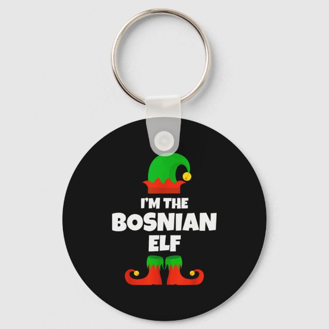 Chaveiro I'm The Bosnian Elf Family Pajama Christmas Funny  (Frente)
