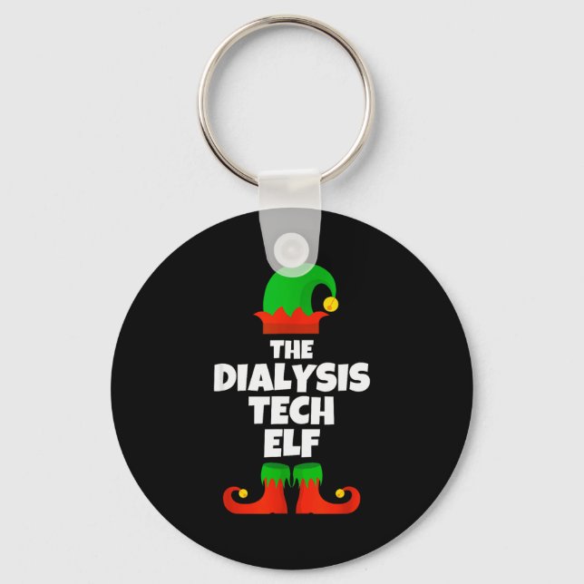Chaveiro I'm The Dialysis Tech Elf Family Pajama Christmas  (Frente)