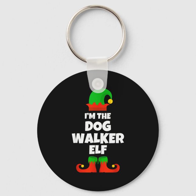 Chaveiro I'm The Dog Walker Elf Family Pajama Christmas Fun (Frente)