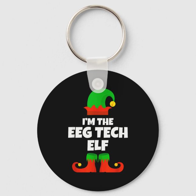 Chaveiro I'm The Eeg Tech Elf Family Pajama Christmas Funny (Frente)