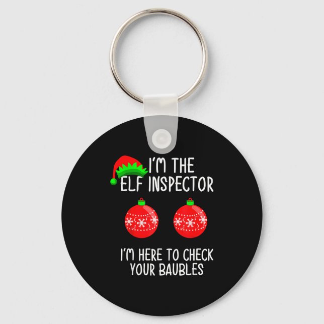 Chaveiro I'm The Elf Inspector Funny Baubles Christmas Elf  (Frente)
