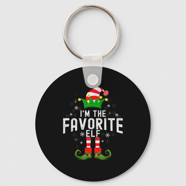 Chaveiro I'm The Favorite Elf Christmas Family Pjs Costume  (Frente)