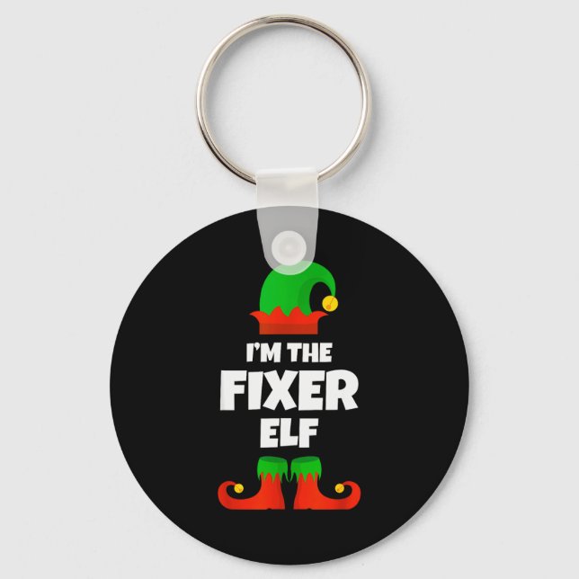 Chaveiro I'm The Fixer Elf Family Pajama Christmas Funny Fi (Frente)