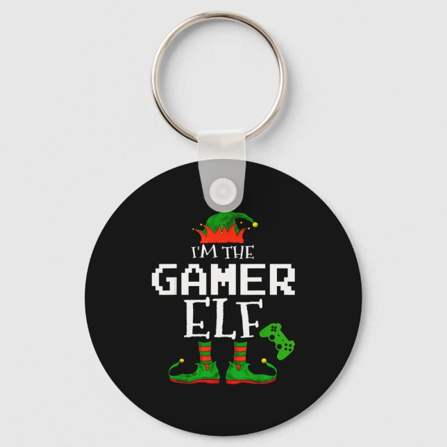 Chaveiro I'm The Gamer Elf Family Matching Gaming Christmas (Frente)