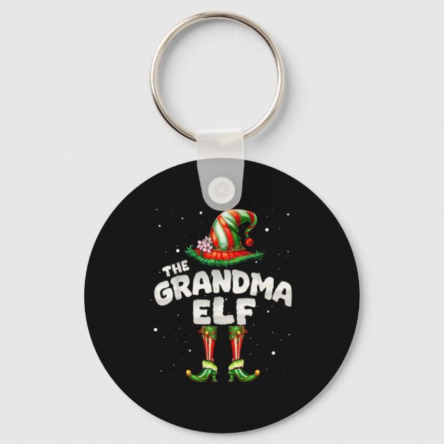 Chaveiro I'm The Grandma Elf Family Matching Group Christma (Frente)