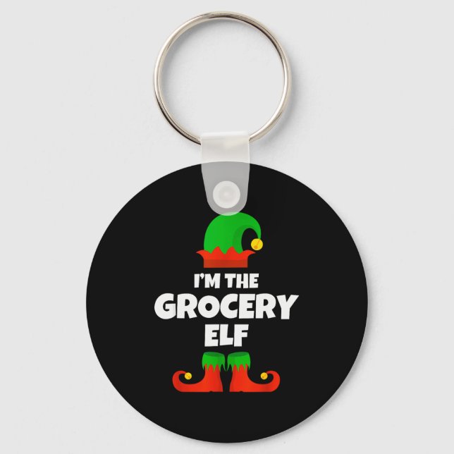 Chaveiro I'm The Grocery Elf Family Pajama Christmas Funny  (Frente)