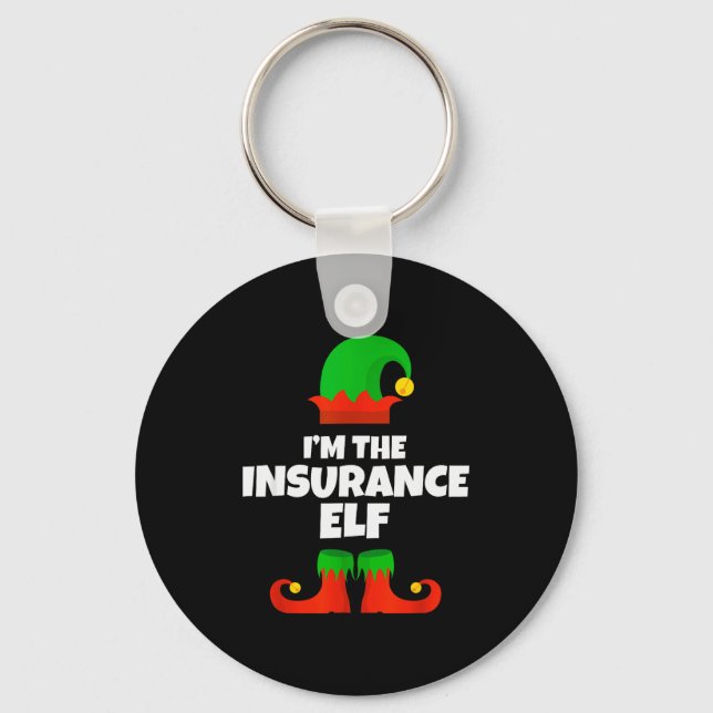 Chaveiro I'm The Insurance Elf Family Pajama Christmas Funn (Frente)
