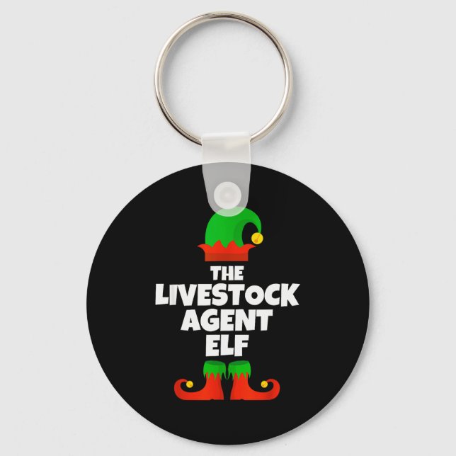 Chaveiro I'm The Livestock Agent Elf Family Pajama Christma (Frente)