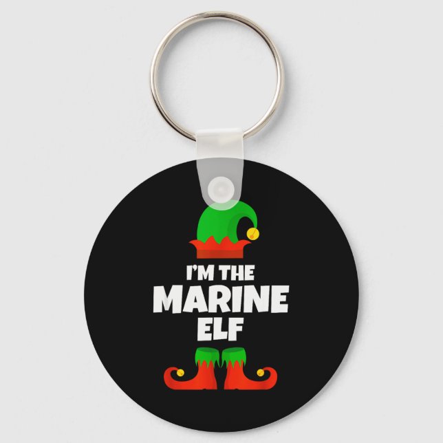 Chaveiro I'm The Marine Elf Family Pajama Christmas Biology (Frente)