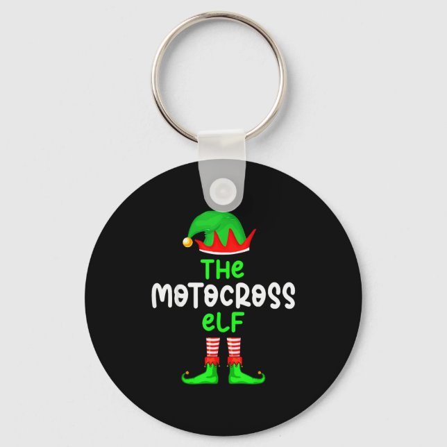 Chaveiro I'm The Motocross Elf Dirt Bike Christmas Matching (Frente)