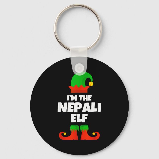 Chaveiro I'm The Nepali Elf Family Pajama Christmas Funny N (Frente)