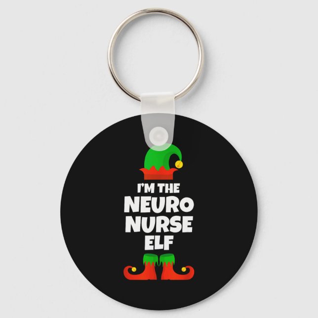 Chaveiro I'm The Neuro Nurse Elf Family Pajama Christmas Fu (Frente)