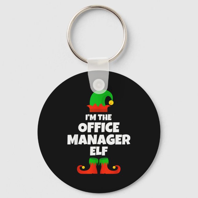 Chaveiro I'm The Office Manager Elf Family Pajama Christmas (Frente)