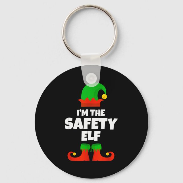 Chaveiro I'm The Safety Elf Family Pajama Christmas Officer (Frente)