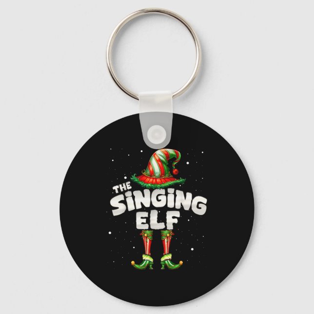 Chaveiro I'm The Singing Elf Family Matching Group Christma (Frente)