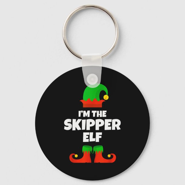 Chaveiro I'm The Skipper Elf Family Pajama Christmas Funny  (Frente)