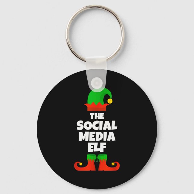 Chaveiro I'm The Social Media Elf Family Pajama Christmas F (Frente)