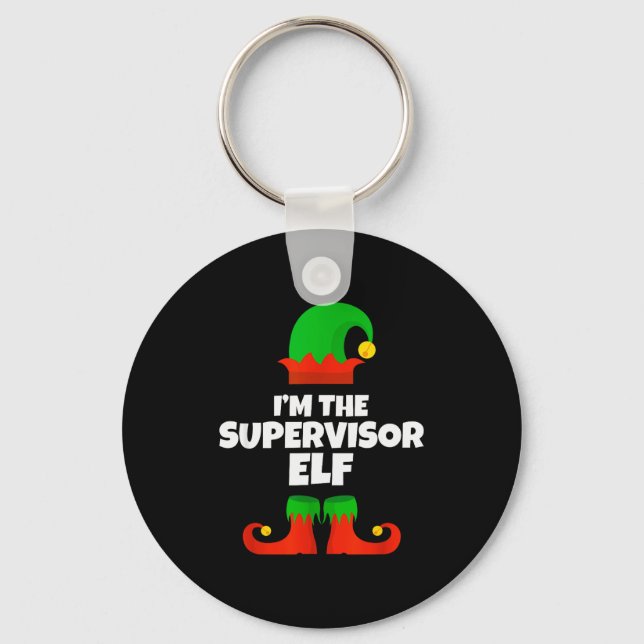 Chaveiro I'm The Supervisor Elf Family Pajama Christmas Fun (Frente)