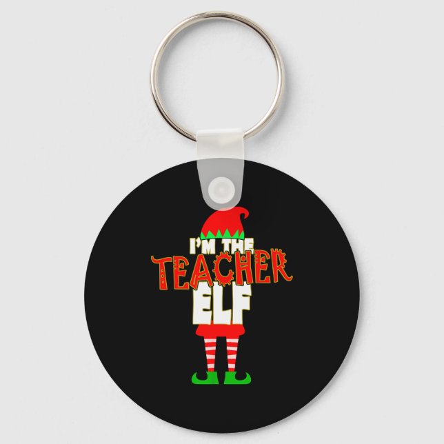 Chaveiro I'm The Teacher Elf Christmas Matching Elves Famil (Frente)