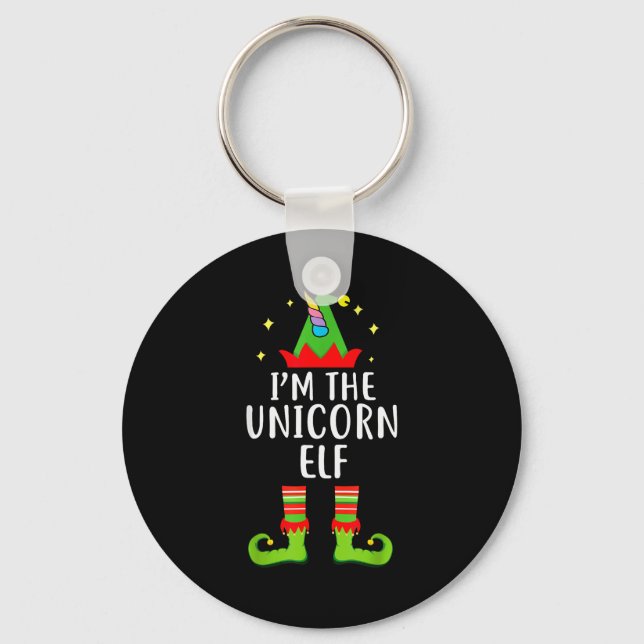 Chaveiro I'm The Unicorn Elf Matching Family Group Christma (Frente)