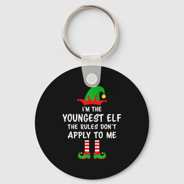 Chaveiro I'm The Youngest Elf Matching Family Christmas  (Frente)