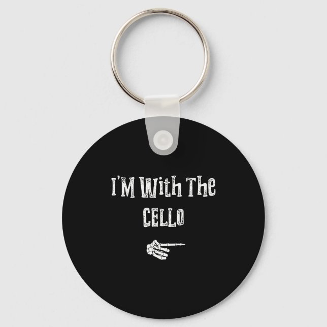 Chaveiro I'm With Cello Halloween Costume Funny Couples Mat (Frente)