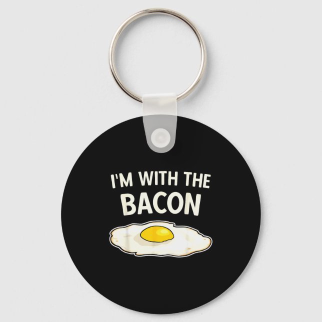 Chaveiro I'm With The Bacon Eggs Easy Halloween Matching Co (Frente)