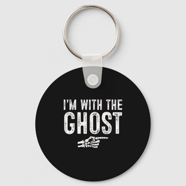 Chaveiro I'm With The Ghost Easy Costume Halloween Couples  (Frente)