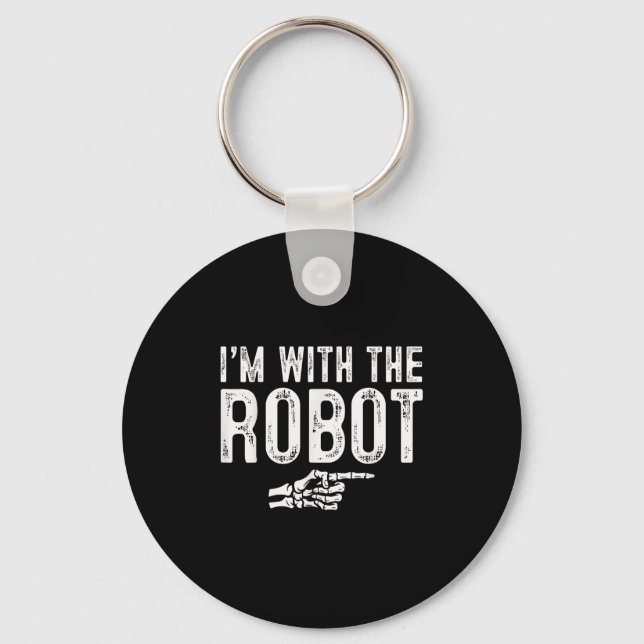 Chaveiro I'm With The Robot Easy Costume Halloween Couples  (Frente)
