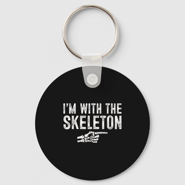 Chaveiro I'm With The Skeleton Easy Costume Halloween Coupl (Frente)