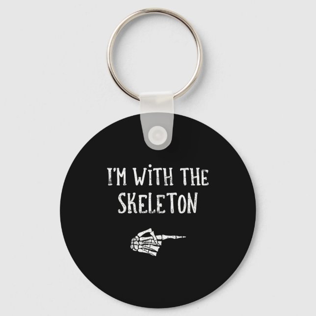 Chaveiro I'm With The Skeleton Matching Couple Costume Hall (Frente)