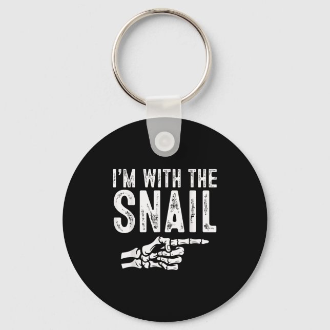 Chaveiro I'm With The Snail Easy Costume Halloween Couples  (Frente)