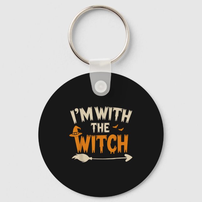 Chaveiro I'm With The Witch Funny Husband Halloween Costume (Frente)