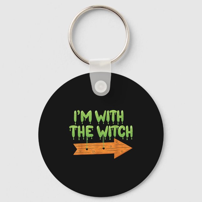 Chaveiro I'm With The Witch Halloween Couples Matching Soky (Frente)
