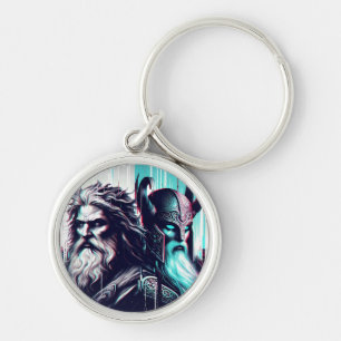 Chaveiro image of the gods zeus and odin togethe
