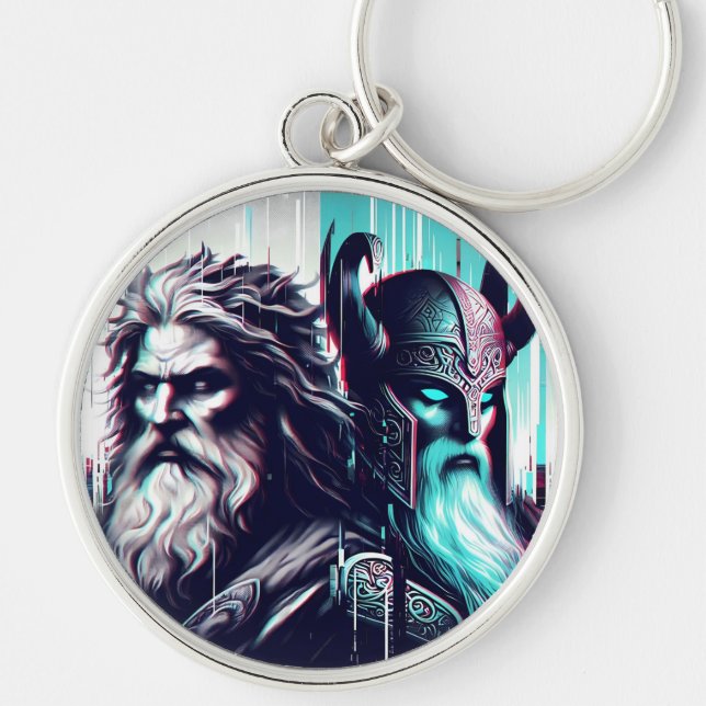 Chaveiro  image of the gods zeus and odin togethe (Frente)