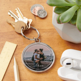 Chaveiro Imagem de casal de amantes personalizada com texto