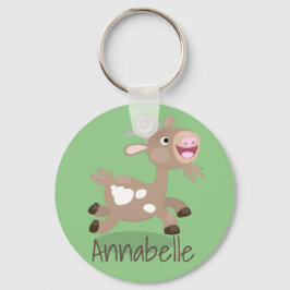 Chaveiro Imagem de desenho animado de cabra alegre e bonita
