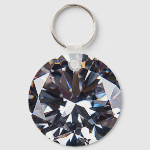 Chaveiro Imagem de Gem de Diamante Elegante Facultada