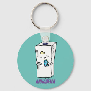 Chaveiro Imagem engraçada do desenho do frigorífico