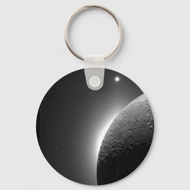 Chaveiro Imagem magnífica da NASA, a Lua iluminada pela Ter (Frente)