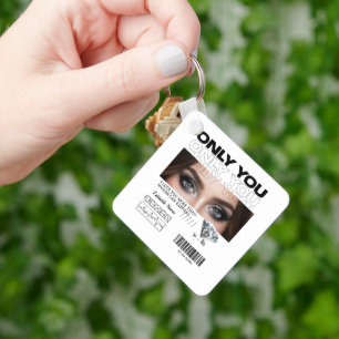 Chaveiro Imagem Olhos Personalizados, texto   Personalizado