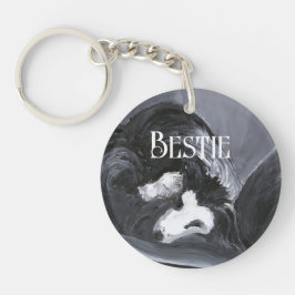 Chaveiro Imagem Personalizada de Collie de Borda