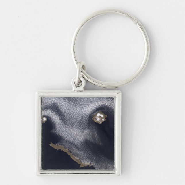 Chaveiro Imagem por satélite da ilha Semisopochnoi (Frente)