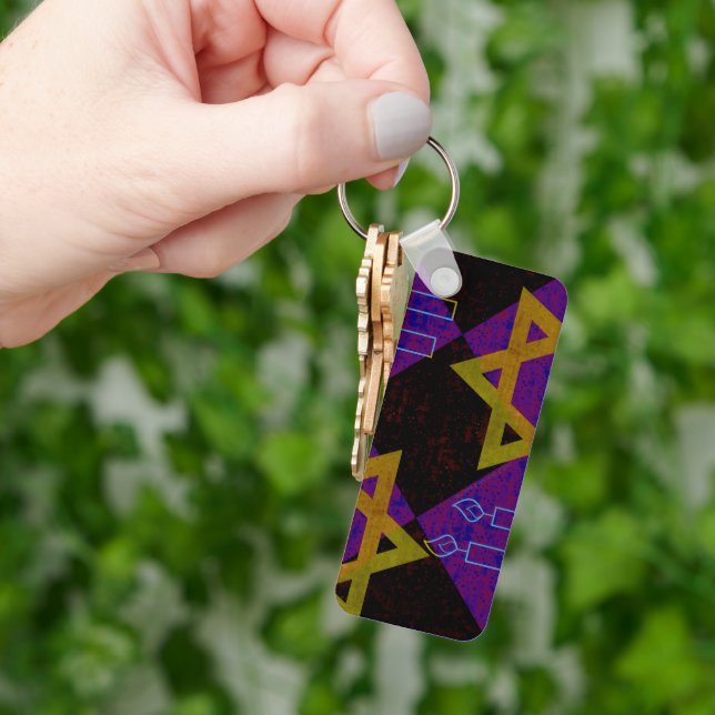 Chaveiro Imagem temática de Hanukkah da SlipperyJoe em amar (Mão)