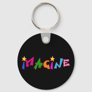 Chaveiro Imagine na rotulação colorida