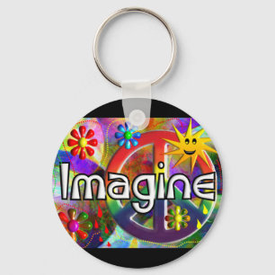 Chaveiro "Imagine" presentes dos anos 70 de Psychadelic